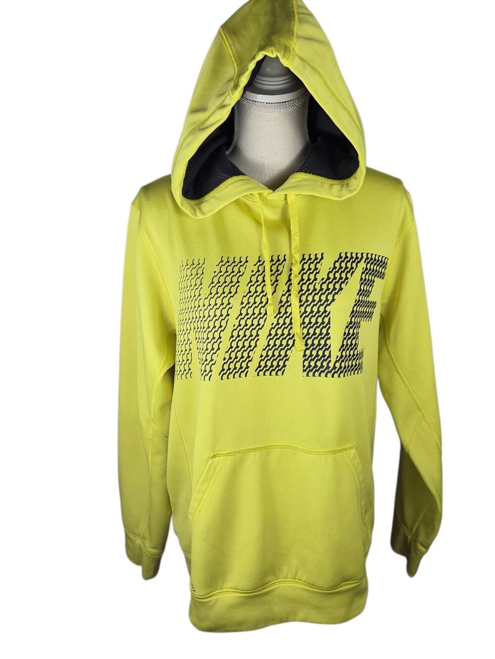 🔥4/$20 Nike Therma Fit Hoodie Small Yellow & Blue -Long Sleeve -Kangaroo Pocket
